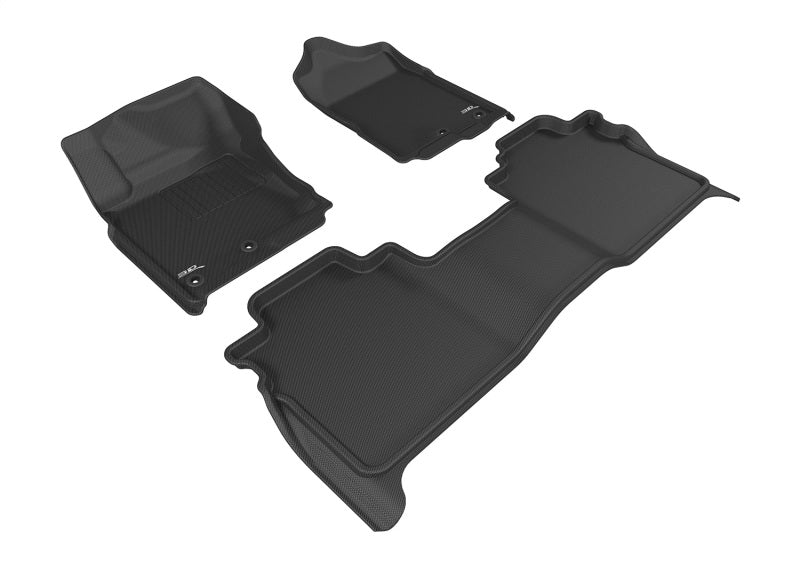 3D MAXpider 2016-2019 Nissan Titan Crew Cab Kagu 1st & 2nd Row Floormats - Black