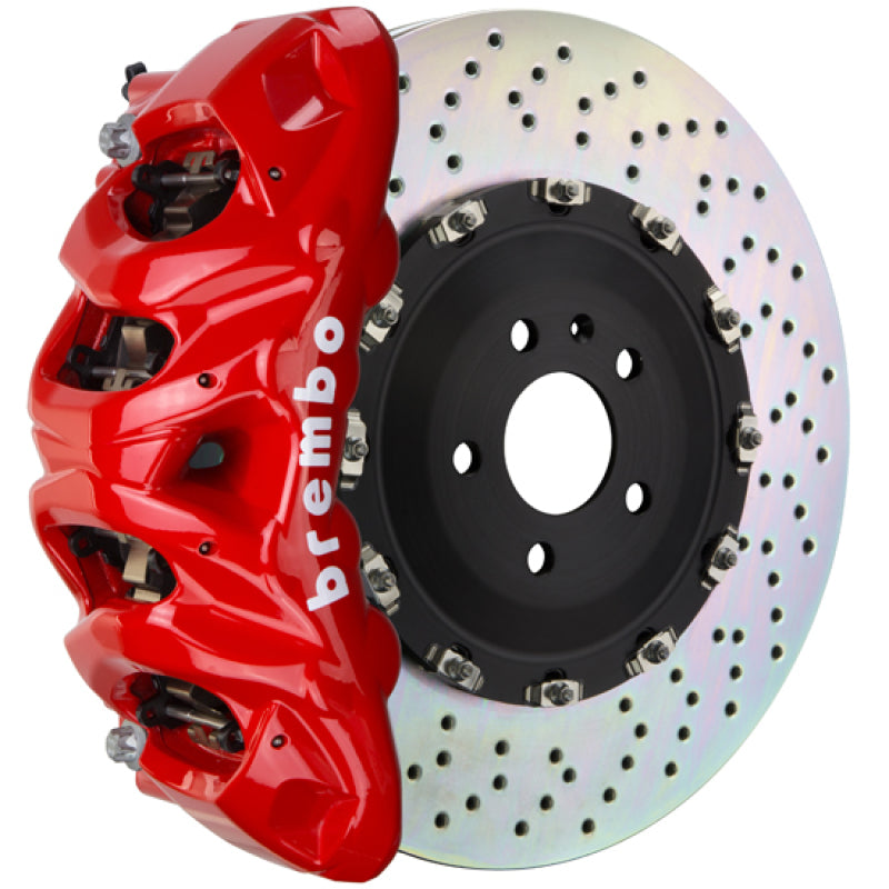 Brembo 07-14 Escalade/ESV/EXT Front GT BBK 8 Piston Cast 412x38 2pc Rotor Drilled-Red