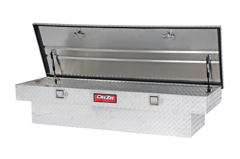 Deezee Universal Tool Box - Red Crossover - Single Lid BT Alum Mid Size