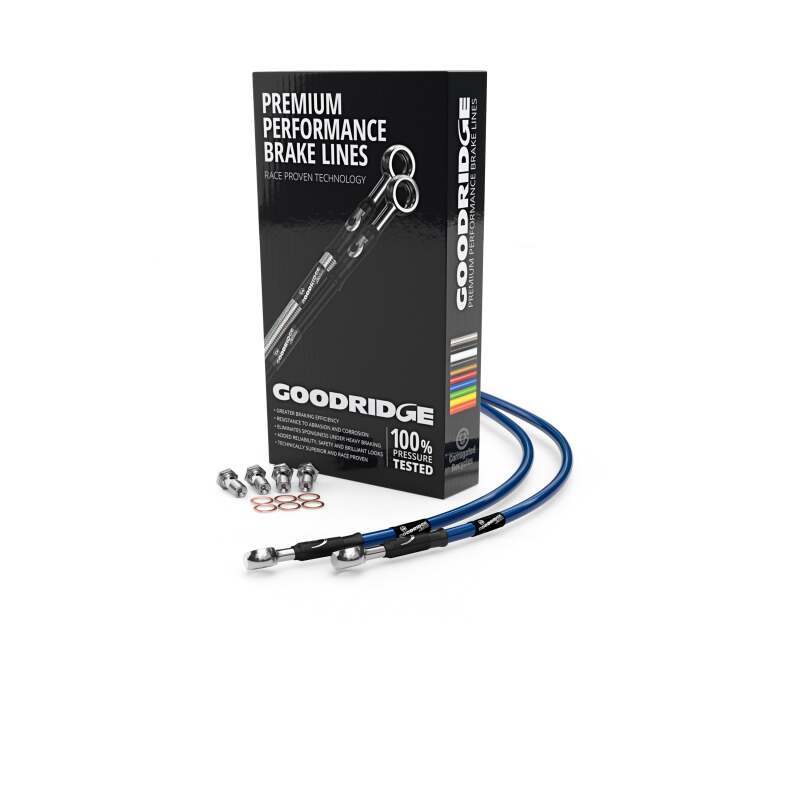 Goodridge 99-01 Yamaha XJR1300 Electric Blue Rear SS Brake Lines