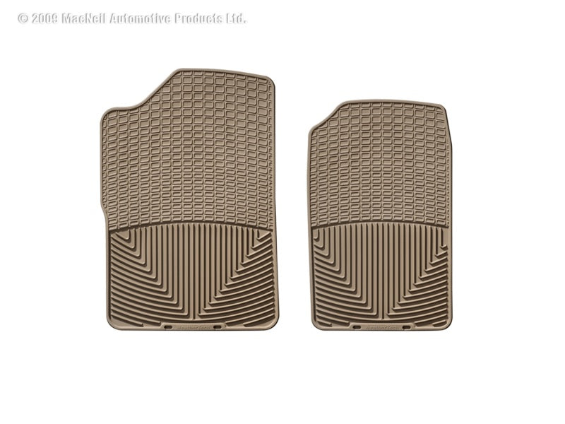 WeatherTech 88-99 GMC Sierra Extended Cab Front Rubber Mats - Tan