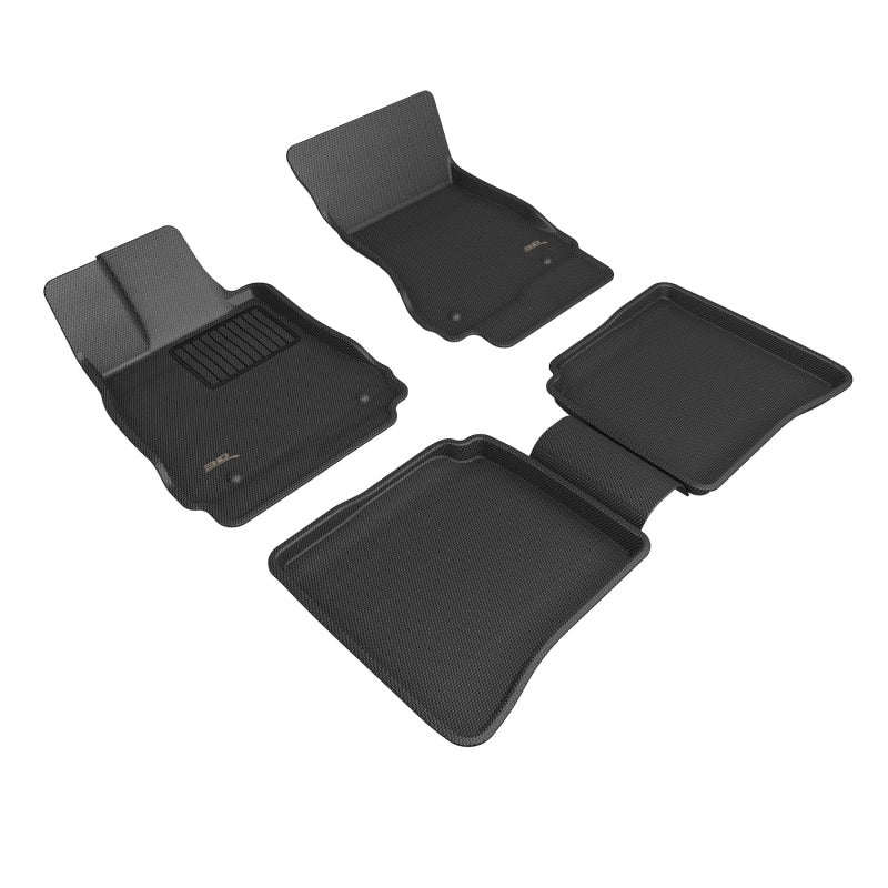 3D MAXpider 2007-2013 Mercedes-Benz S-Class W221 Kagu 1st & 2nd Row Floormats - Black