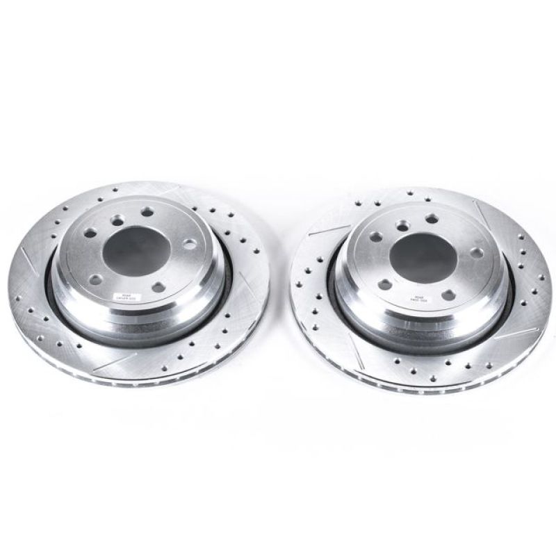 Power Stop 01-03 BMW 525i Rear Evolution Drilled & Slotted Rotors - Pair