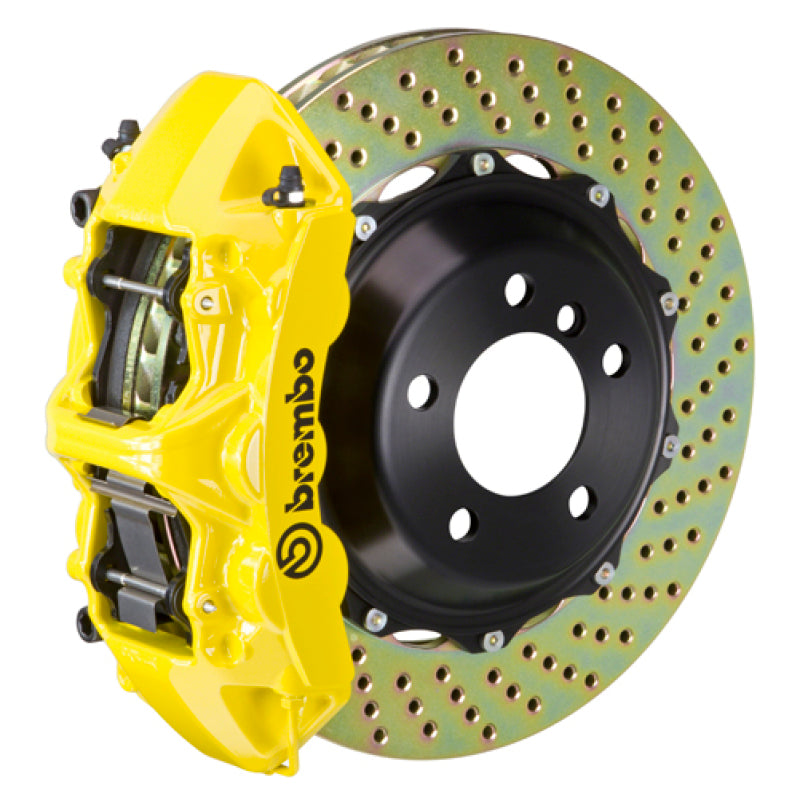 Brembo 14-20 i8 (I12) Front GT BBK 6 Piston Cast 380x32 2pc Rotor Drilled- Yellow