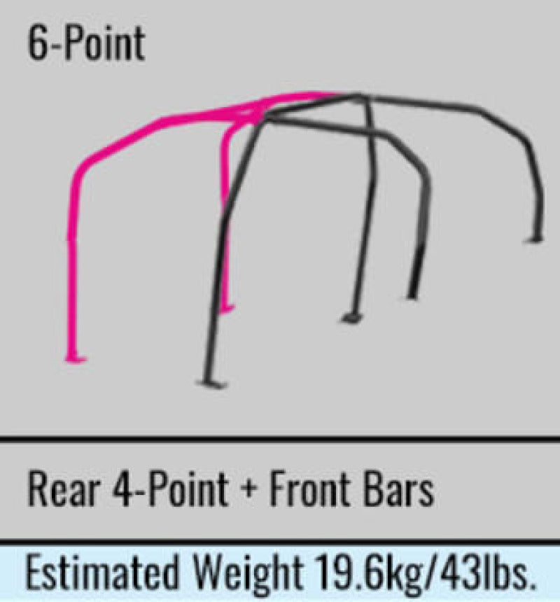 Cusco Chro-moly Roll Cage 6 Point Through Dash 4 Passenger Subaru GDB (S/O / No Cancel)