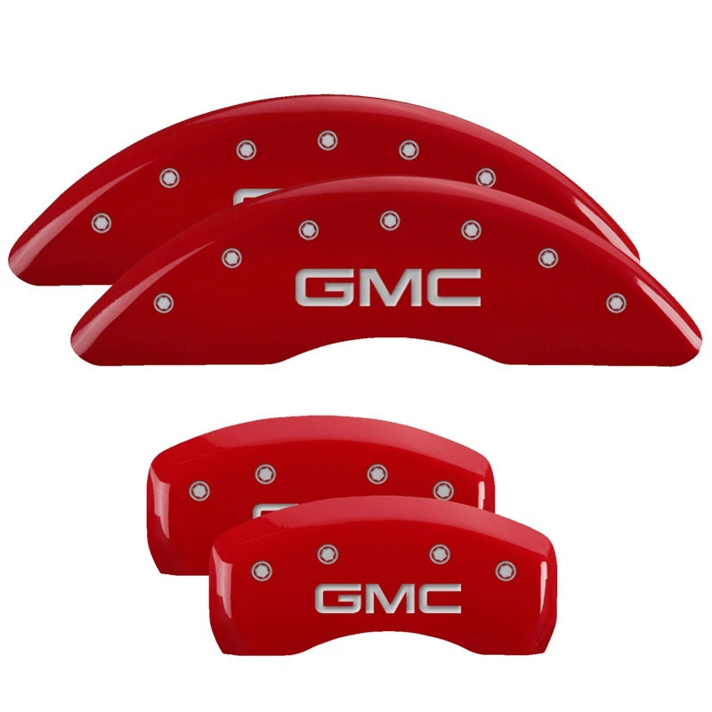 MGP 4 Caliper Covers Engraved Front & Rear MOPAR Red finish silver ch