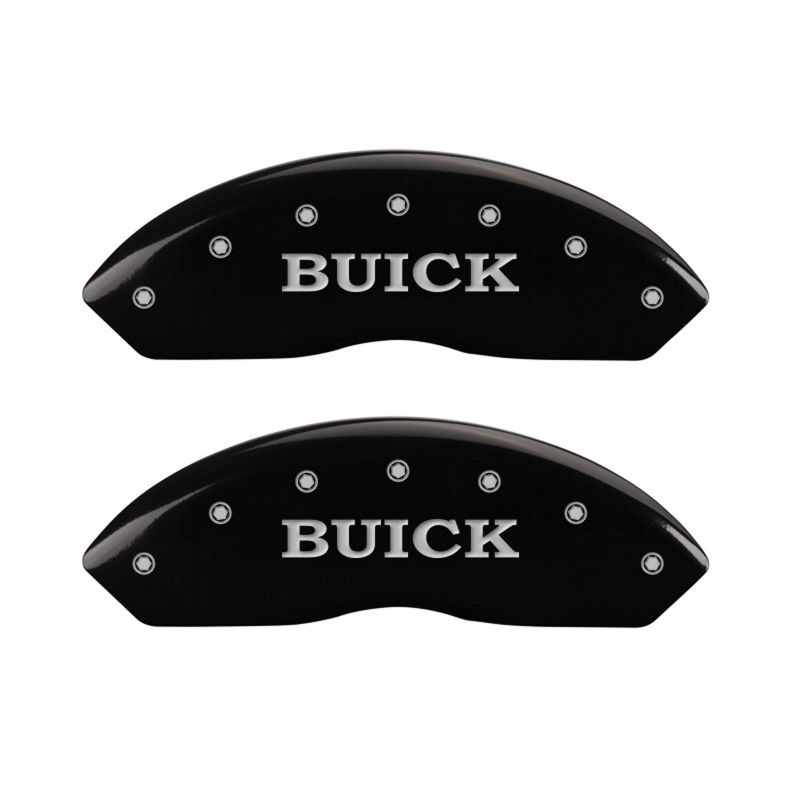 MGP 4 Caliper Covers Engraved Front Buick Rear Black Finish Silver Char 2017 Buick Envision