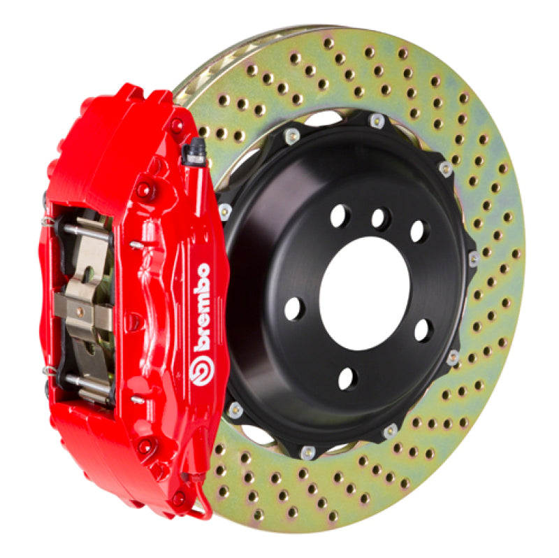 Brembo 95-98 993 C2/C4/C4S/Turbo Front GT BBK 6Piston Cast 355x32 2pc Rotor Drilled-Red