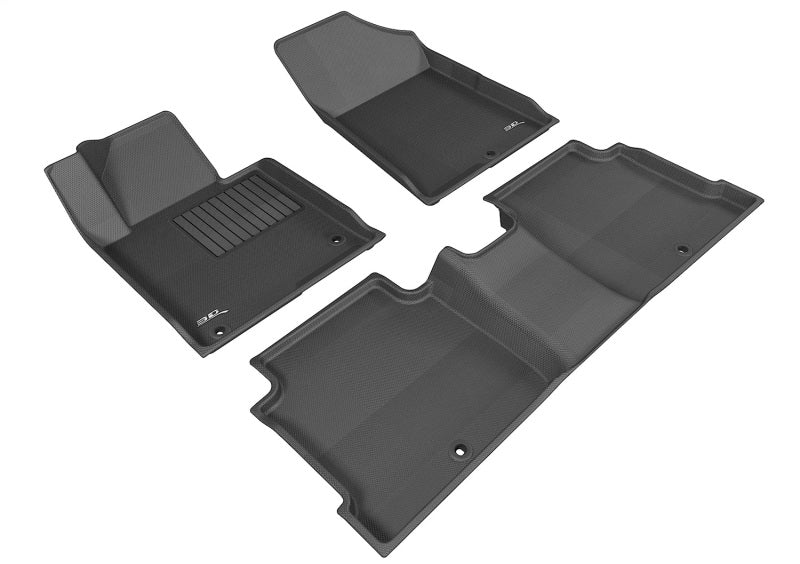 3D MAXpider 2015-2019 Hyundai Sonata/2016 Sonata Hybrid Kagu 1st & 2nd Row Floormats - Black
