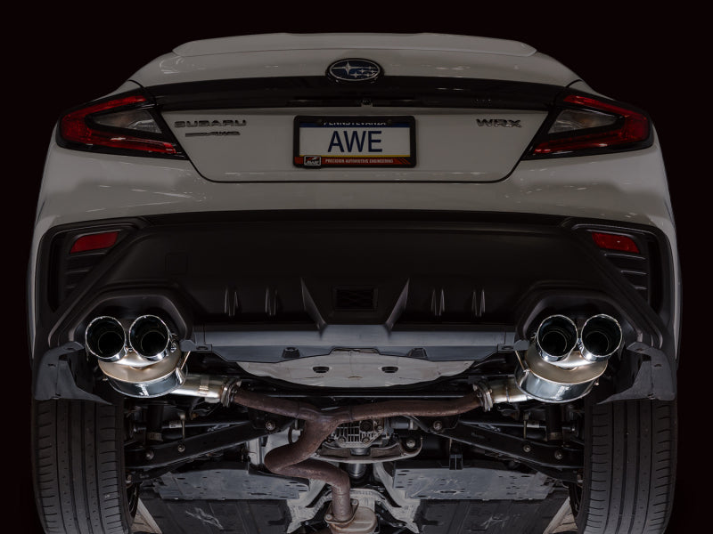 AWE Tuning 22-25 Subaru VB WRX Touring Edition Axleback Exhaust - Chrome Silver Tips