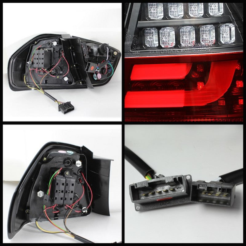 Spyder BMW E90 3-Series 06-08 4Dr LED Indicator LED Tail Lights Blk ALT-YD-BE9006-LBLED-G2-BK