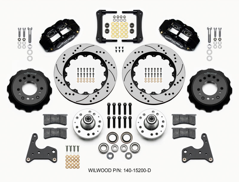 Wilwood Narrow Superlite 6R Front Hub Kit 14.00in Drilled 65-72 CDP C Body -Drum