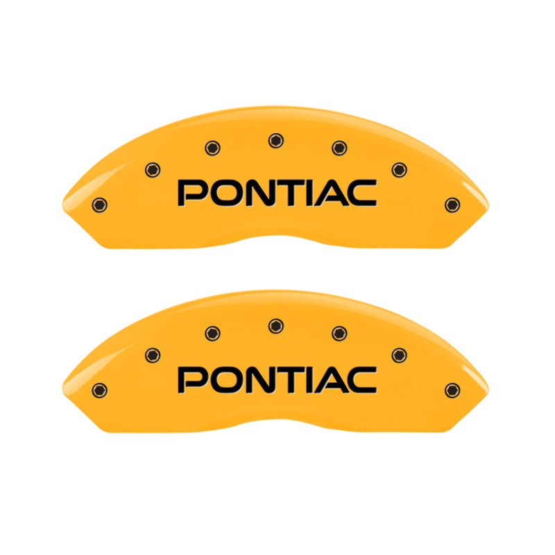 MGP 4 Caliper Covers Engraved Front Pontiac Rear Gxp Yellow Finish Black Char 2007 Pontiac Solstice