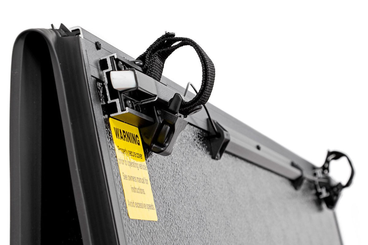 Rough Country 47120580A Low Profile Tri Fold Aluminum Tonneau Cover for 2019-2023 Silverado Sierra 1500 (5' 10" Bed)