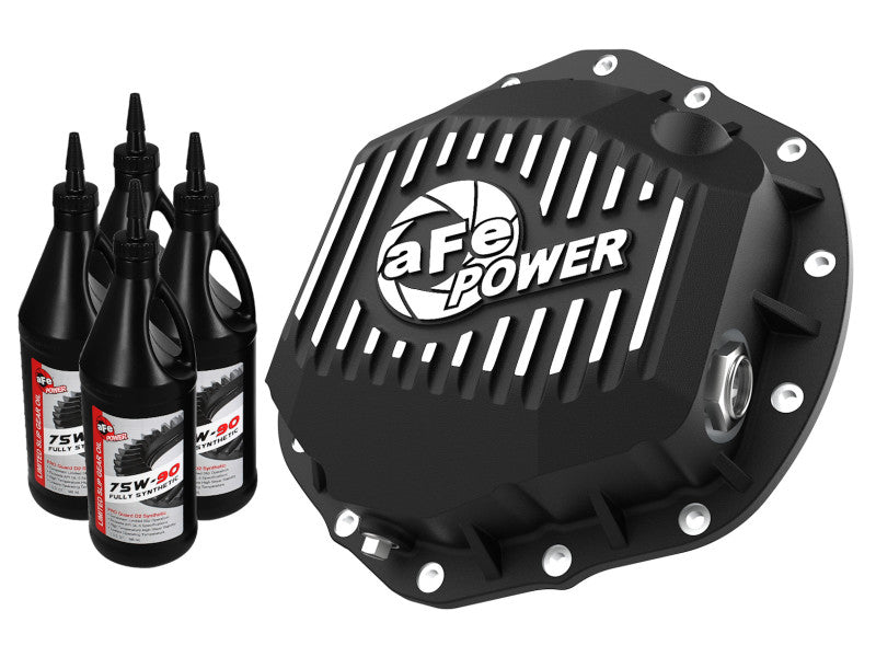 aFe 19-23 Dodge Ram 2500/3500 Pro Series Rear Differential Cover - Black w/ Machined Fins