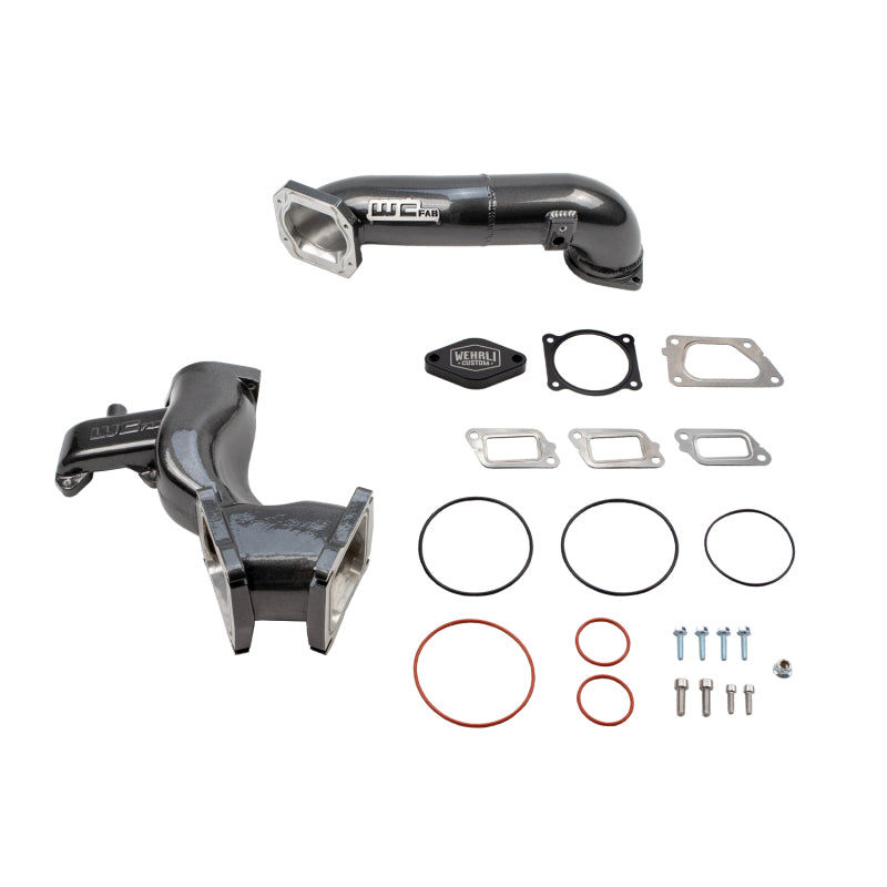 Wehrli 11-16 Chevrolet 6.6L LML Duramax High Flow Y-Bridge Kit - Fine Texture Black