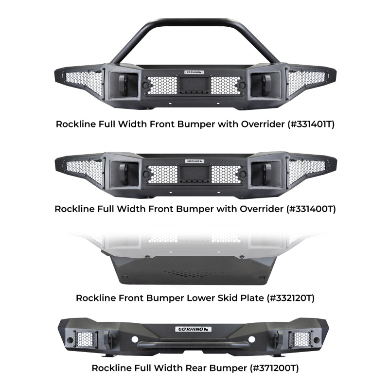 Go Rhino 21-24 Ford Bronco 2/4dr (Excl. Sport) Rockline Rear Full Width Bumper