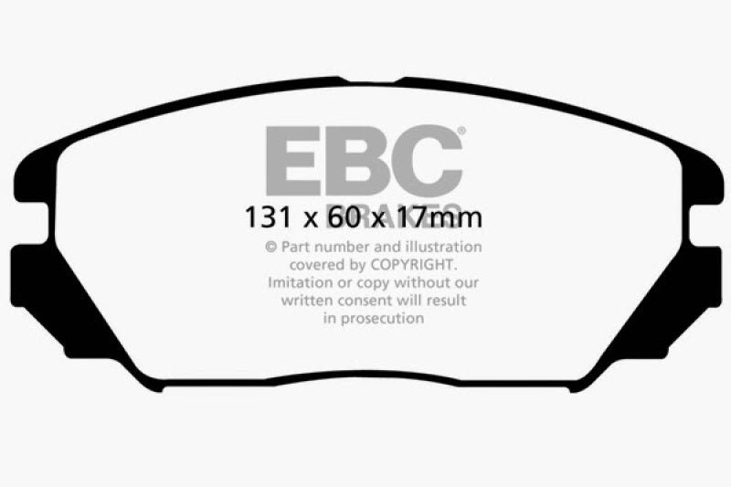 EBC 08-09 Hyundai Azera 3.3 Greenstuff Front Brake Pads