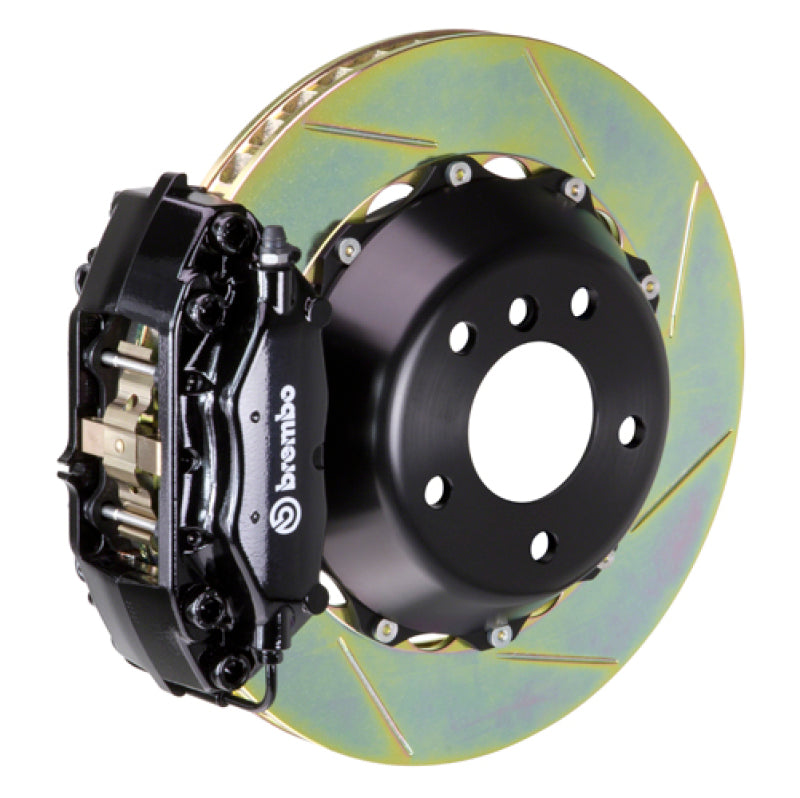 Brembo 17-20 Civic Si Sedan Front GT BBK 4 Piston Cast 345x28 2pc Rotor Slotted Type1-Black