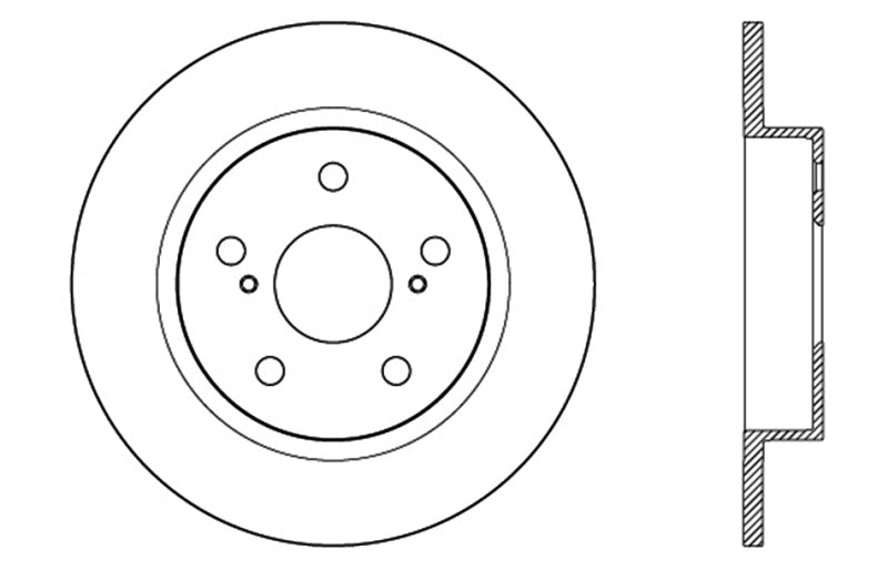 StopTech SportStop 10-13 Scion tC Slotted & Drilled Left Rear Rotor