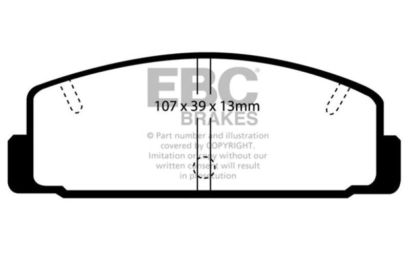 EBC 03-04 Mazda Protege 2.0 Turbo (Mazdaspeed) Yellowstuff Rear Brake Pads