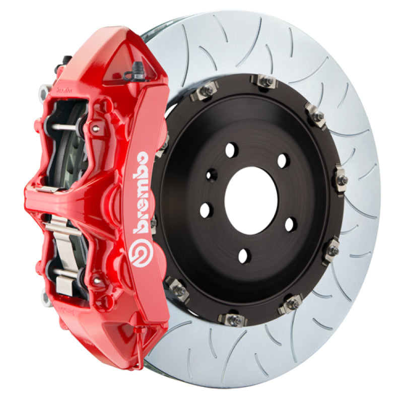 Brembo 07-15 Q7 (4L) Front GT BBK 6 Piston Cast 405x34 2pc Rotor Slotted Type-3-Red