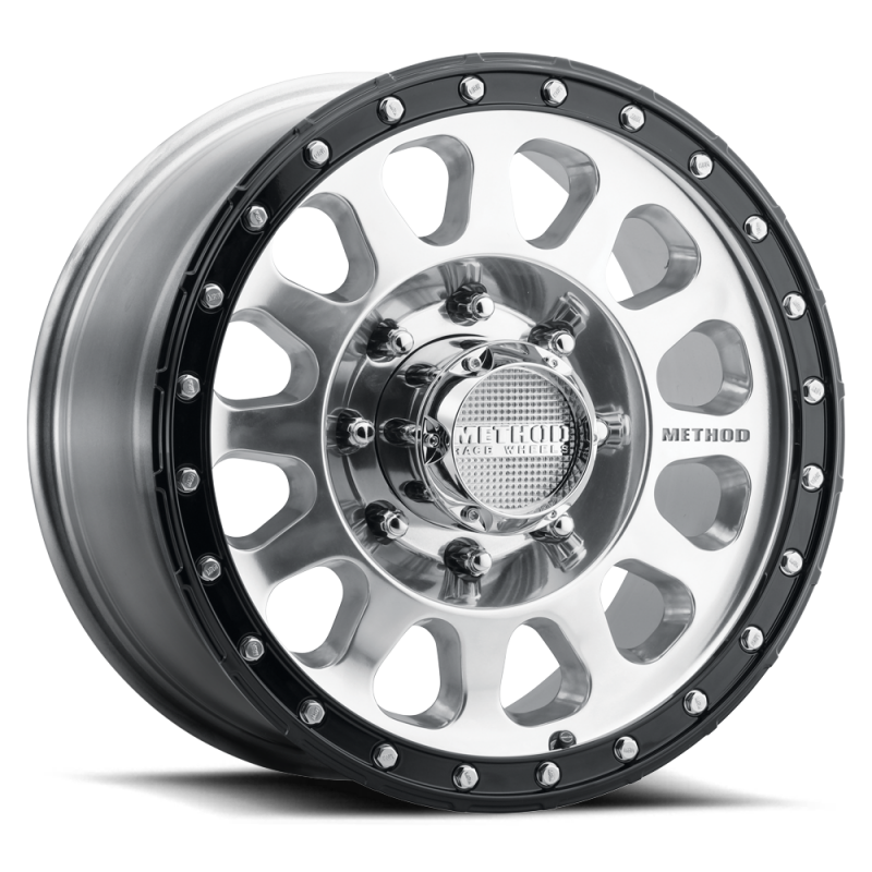 Method MR315 18x9 +18mm Offset 8x170 130.81mm CB Polished Wheel - Gloss Black Lip