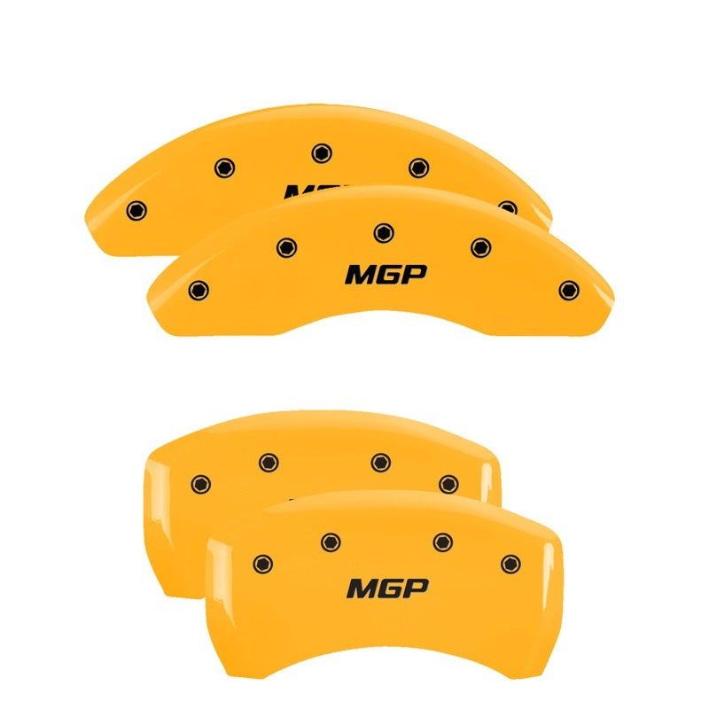 MGP 4 Caliper Covers Engraved Front & Rear MGP Yellow Finish Black Char 2004 Mercedes-Benz C320