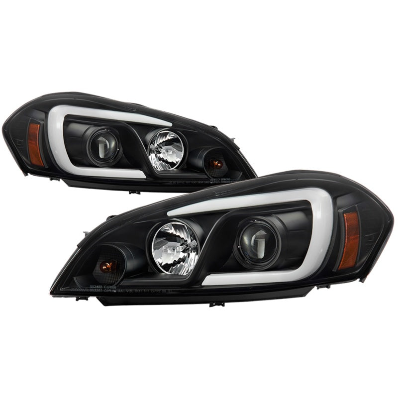 Spyder 06-13 Chevy Impala / 06-07 Chevy Monte Carlo Projector Headlights - Light Bar - Black