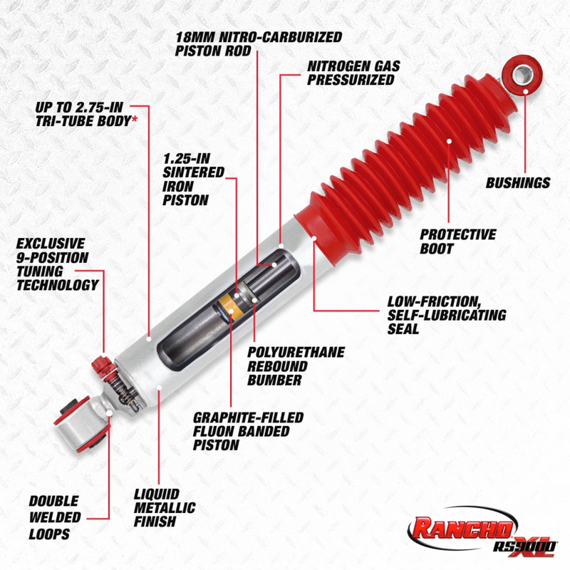 Rancho 04-15 Nissan Armada Rear RS9000XL Shock