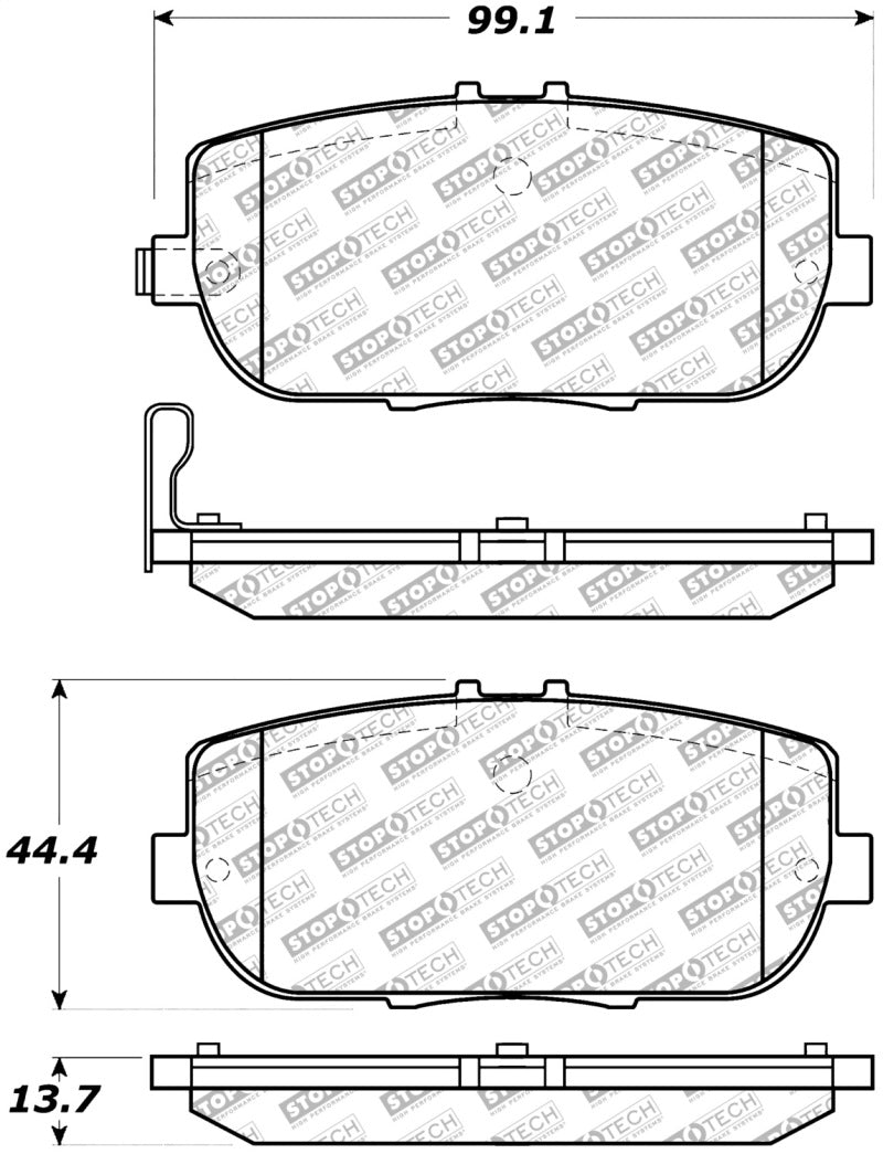 StopTech Street Select Brake Pads - Rear