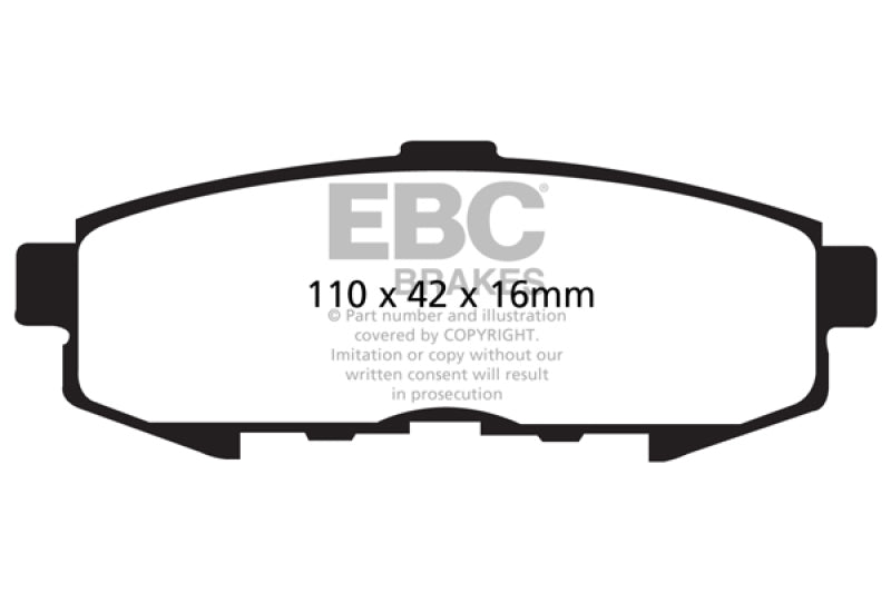 EBC 04-06 Mazda MPV 3.0 Greenstuff Rear Brake Pads