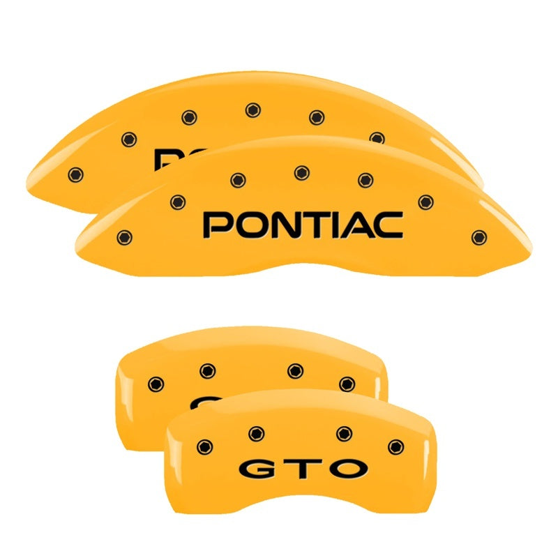 MGP 4 Caliper Covers Engraved Front Pontiac Rear Gxp Yellow Finish Black Char 2008 Pontiac G8