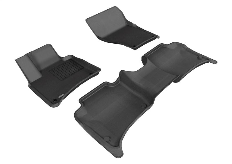 3D MAXpider 2011-2017 Volkswagen Touareg Kagu 1st & 2nd Row Floormats - Black