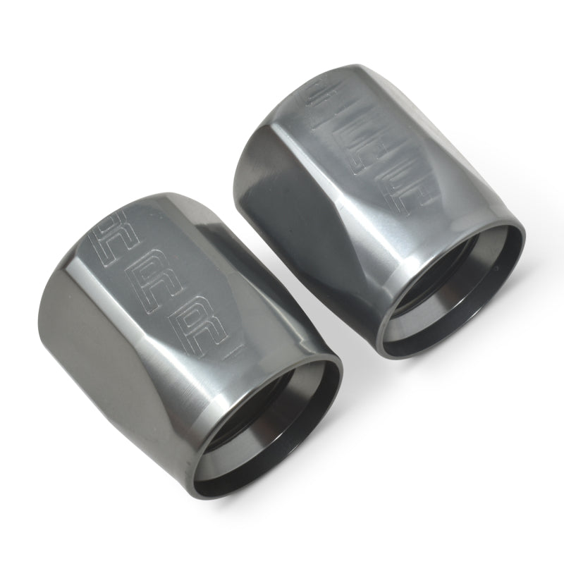 Russell Hose End Socket -6 AN Polished & Gray Anodized (2 PACK)