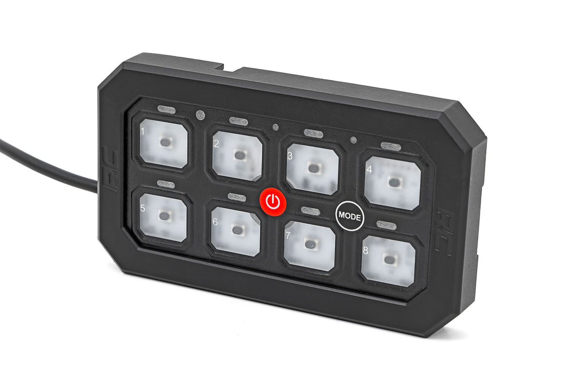 8 Gang Switch Panel | Bluetooth | RGB Backlit Buttons | Multifunction Modes