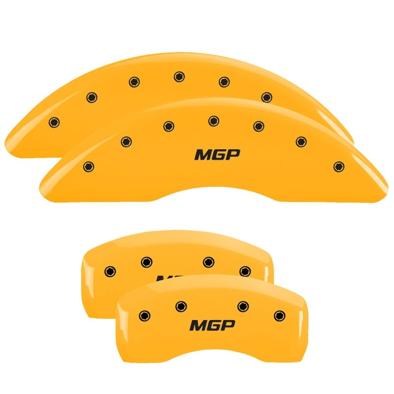 MGP 4 Caliper Covers Engraved Front & Rear 300 Yellow finish black ch