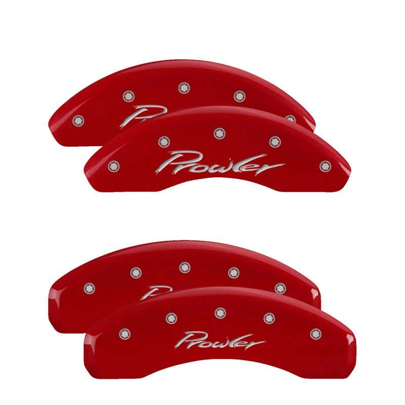 MGP 4 Caliper Covers Engraved Front & Rear Prowler Red finish silver ch