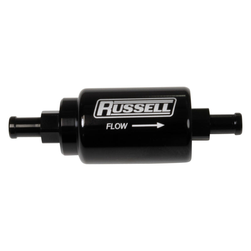 Russell 5/16 Male To 5/16 Male Barbed Fuel Check Valve - Black Anodized