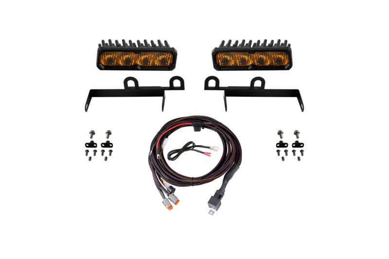 Diode Dynamics 2013-2018 Ram 1500 Ram SportExpress SS6 Sport LED Kit Yellow Fog 3000K