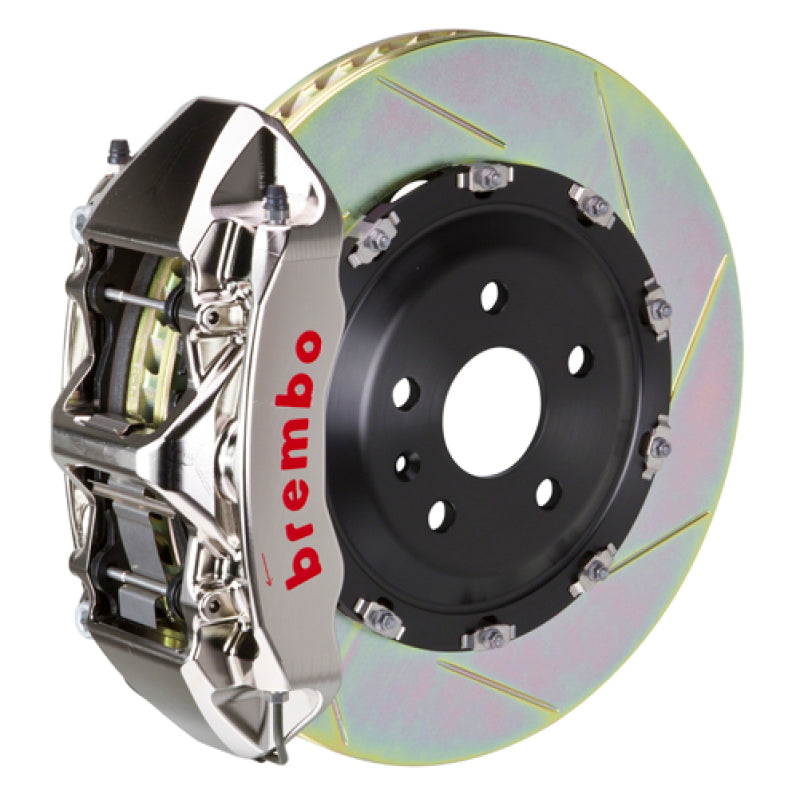 Brembo 18+ Model 3 AWD/RWD Front GTR BBK 6 Piston Billet 365x34 2pc Rotor Slotted Type1 - Nickel