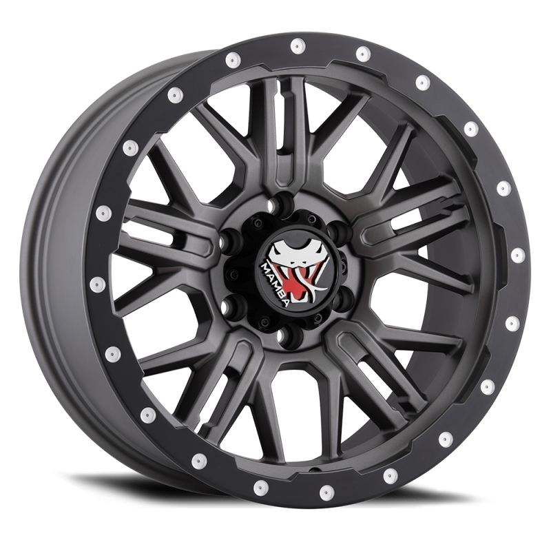 Mamba M25 20x9 6x135 ET12 Matte Grey w/ Black Lip Edge