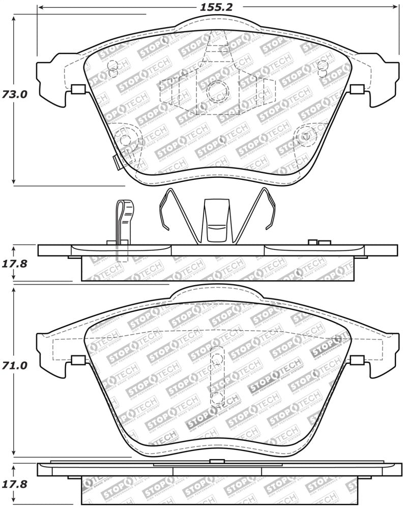 StopTech Performance 06-07 Mazda 6 Front Brake Pads