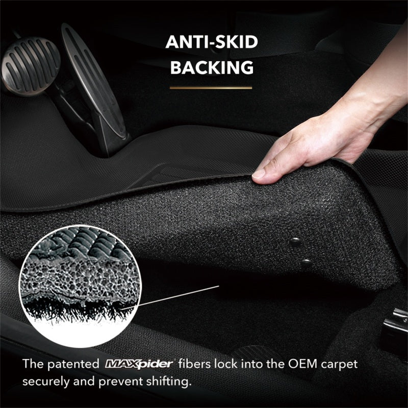 3D MAXpider 2015-2020 Chevrolet Suburban Kagu 1st & 2nd & 3rd Row Floormats - Black