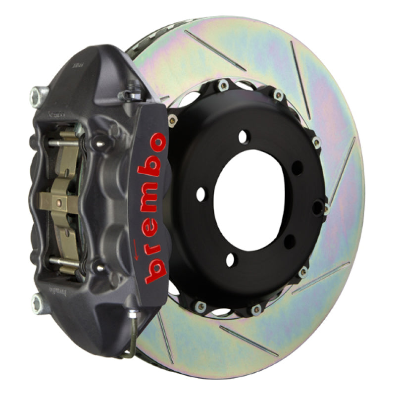 Brembo 99-07 Evo VI/VII/VIII/IXRear GTS BBK 4 Piston Cast 328x28 2pc Rotor Slotted Type1-Black HA