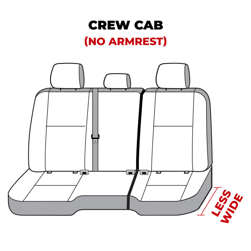 Covercraft 11-24 Dodge Ram Waterproof Polyester SeatSaver Custom Second Row Seat Covers - Grey