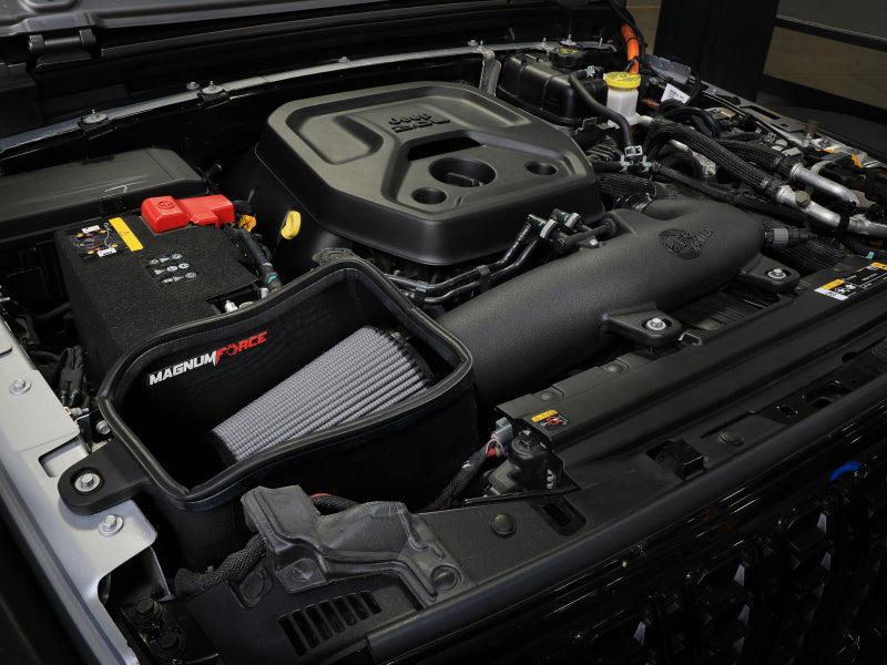 aFe 24-25 Jeep Wrangler JL 4XE L4 2.0L Magnum FORCE Stage-2 Cold Air Intake w/ Pro DRY S Filter