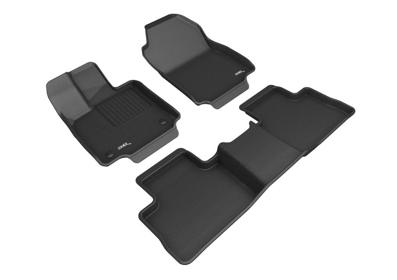 3D MAXpider 2019-2020 Toyota RAV4 Hybrid Kagu 1st & 2nd Row Floormats - Black