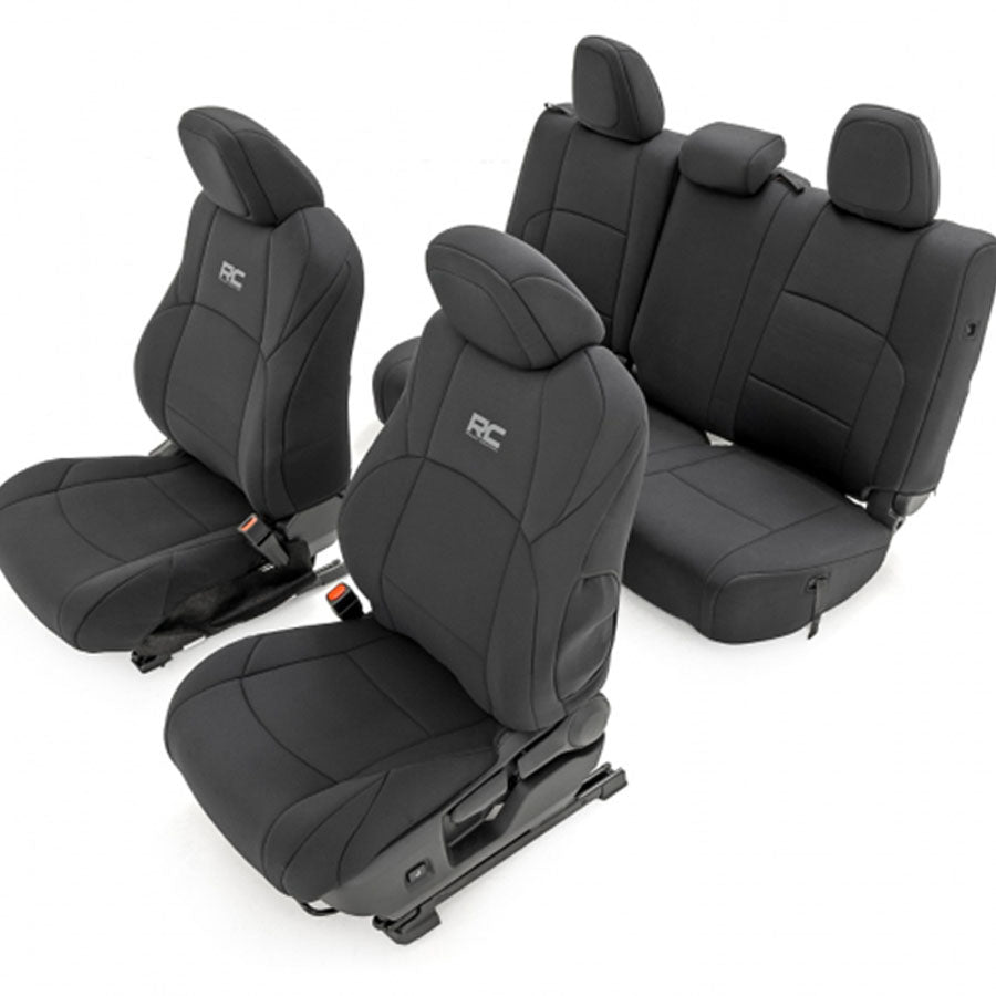 Rough Country Black Neoprene Seat Covers | 2024+ Toyota Tacoma