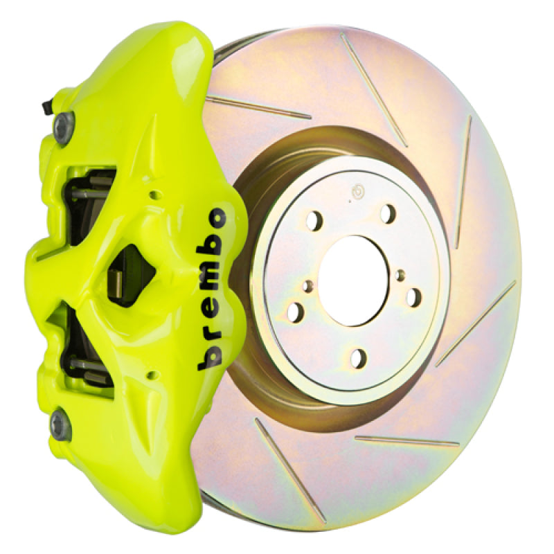 Brembo 02-07 Impreza/WRX/08-14 WRX Fr GT BBK 4Pist Cast 326 x30 1pc Rotor Slot Type1-Fluo. Yellow